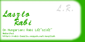 laszlo rabi business card